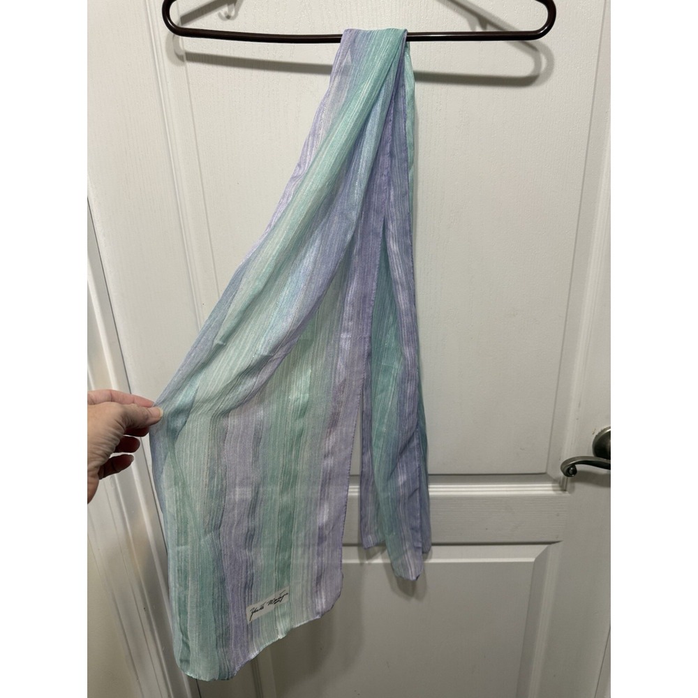 Yvette Montayse Paris Scarf Vintage -shear - Picture 2 of 5
